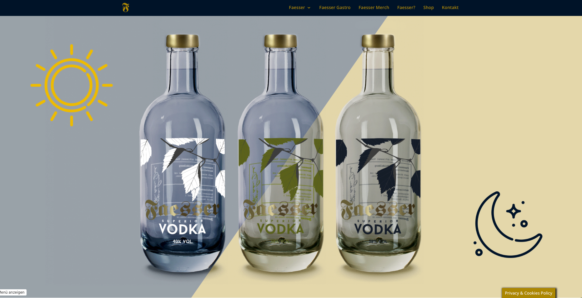 Startseite von Faesser Vodka